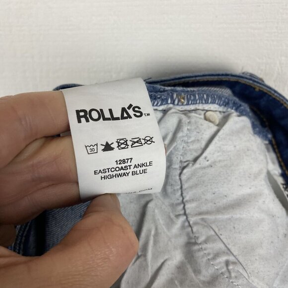Rolla's Eastcoast Ankle Jeans 30 Womens High Rise Super Skinny Blue Stretch - Picture 8 of 9